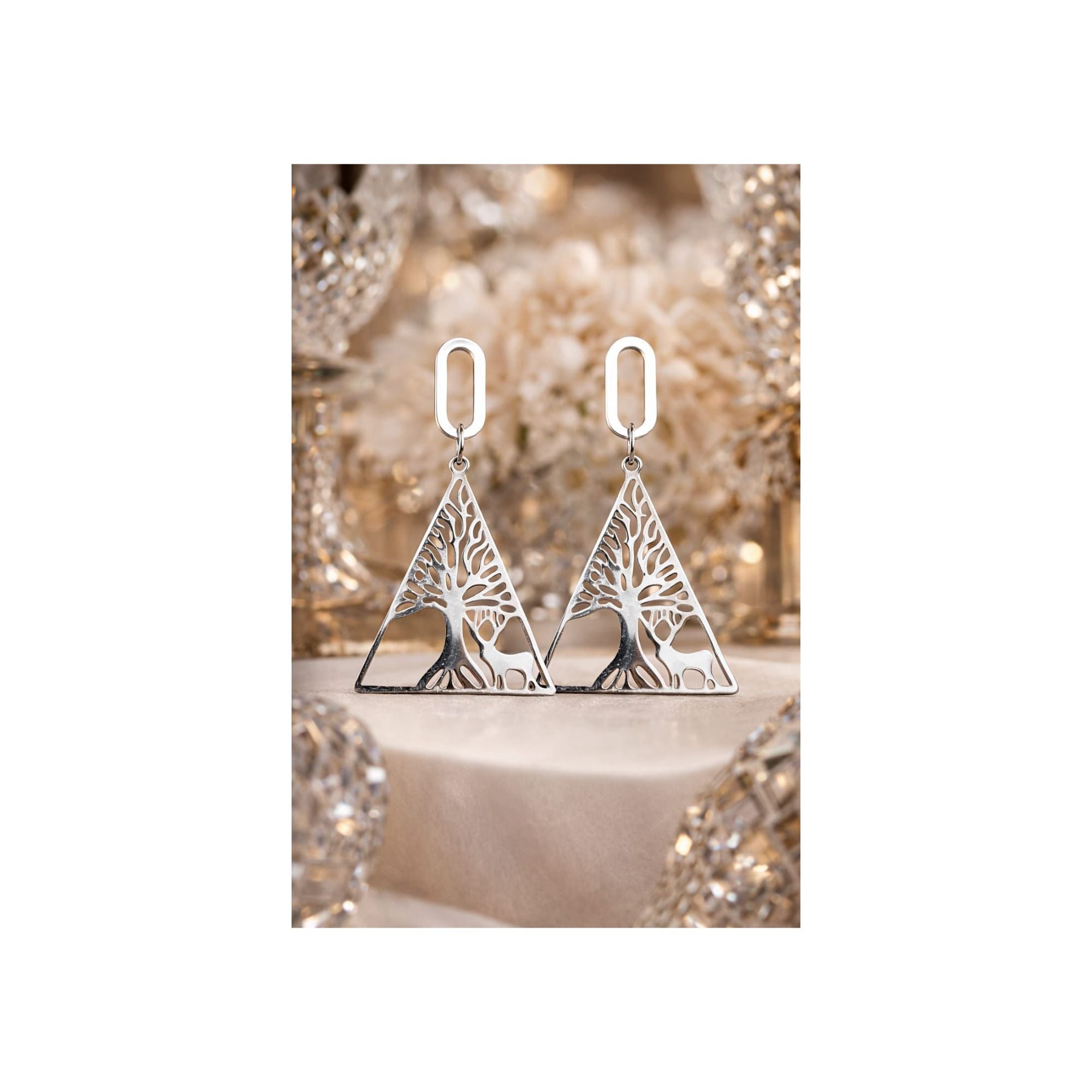 ✨ Tree of Edge Triangle Drop Earrings | Anti-Tarnish 316L SS ✨