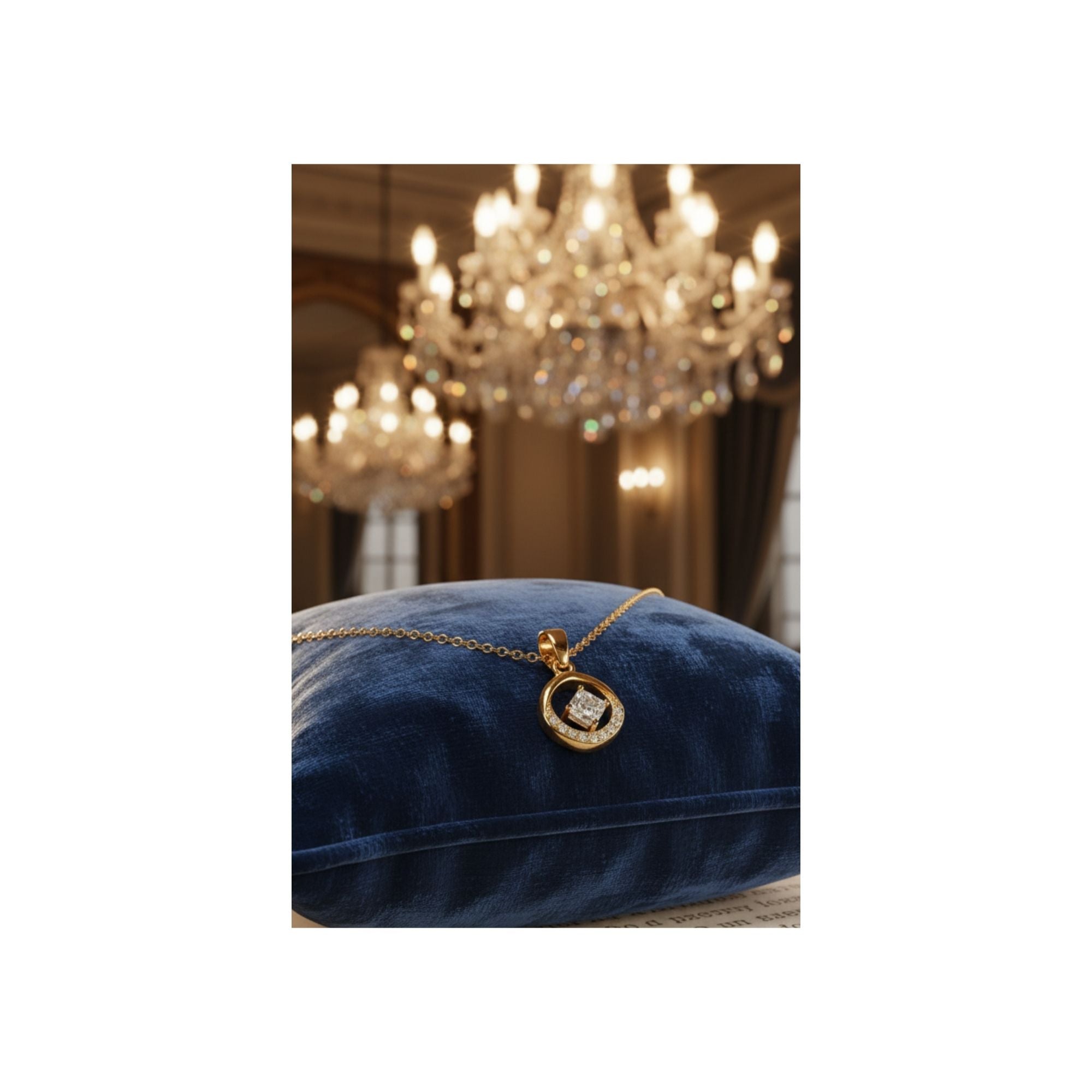 Halo Spark Pendant Necklace – Icy, Elegant & On-Trend