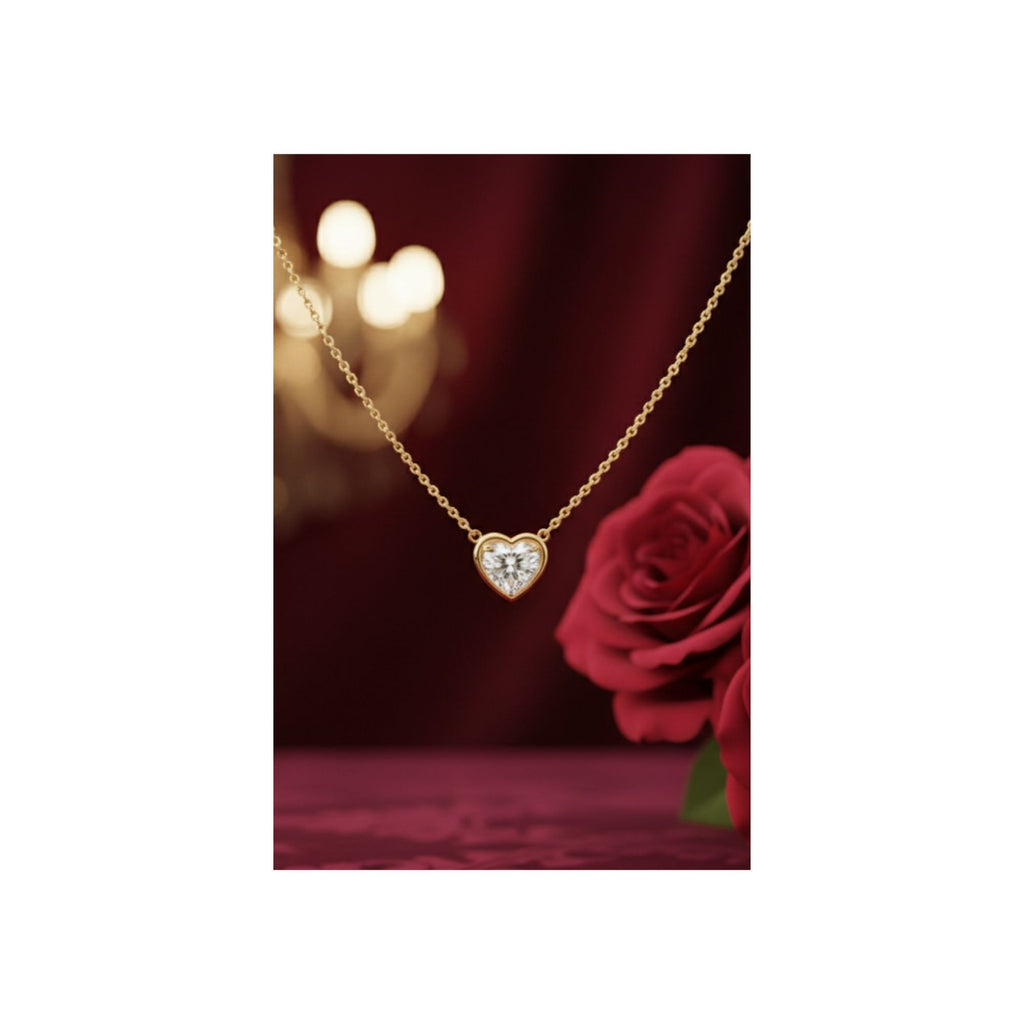 Iced Heart Pendant Necklace – Cute, Classy & Trendy 💎✨