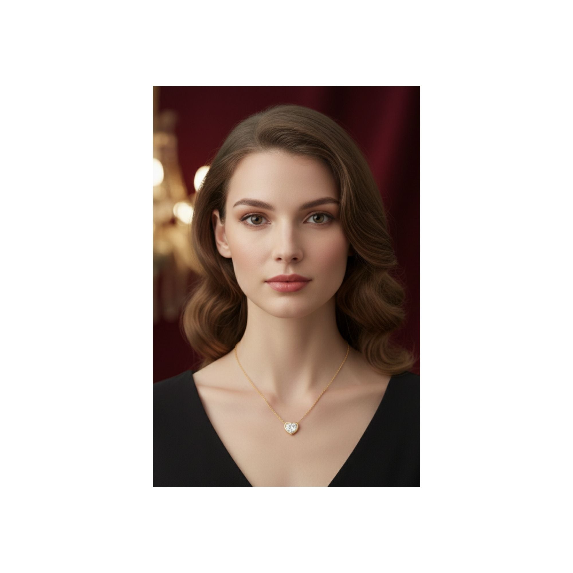 Iced Heart Pendant Necklace – Cute, Classy & Trendy 💎✨