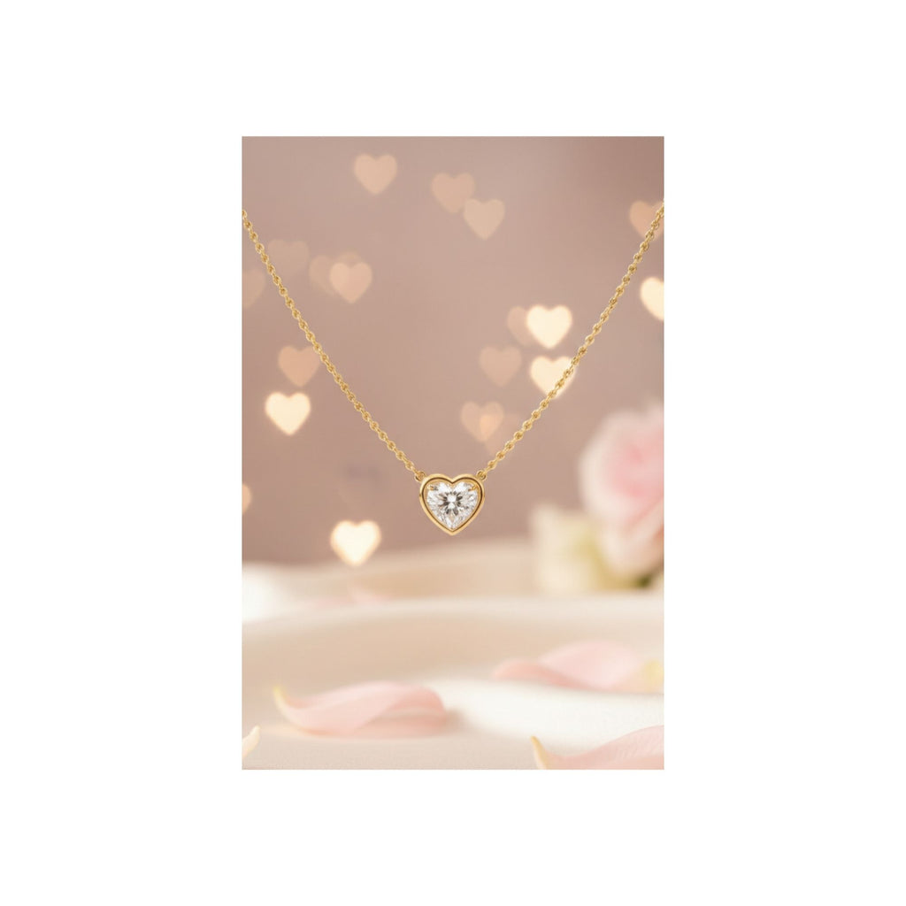Iced Heart Pendant Necklace – Cute, Classy & Trendy 💎✨