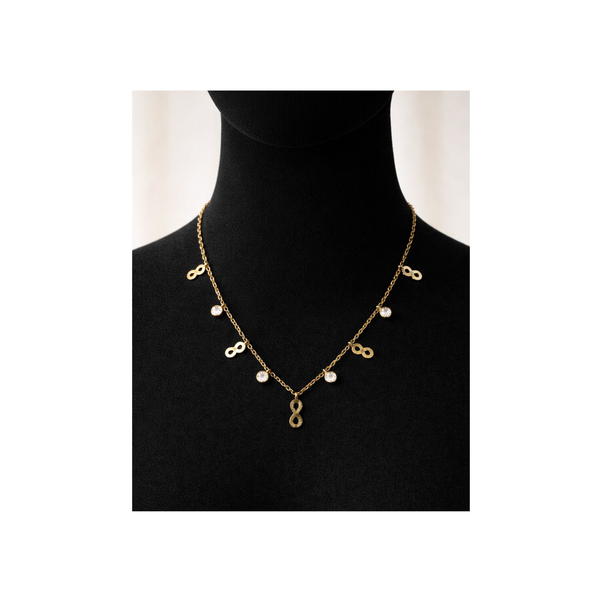 Infinity Spark Charm Necklace