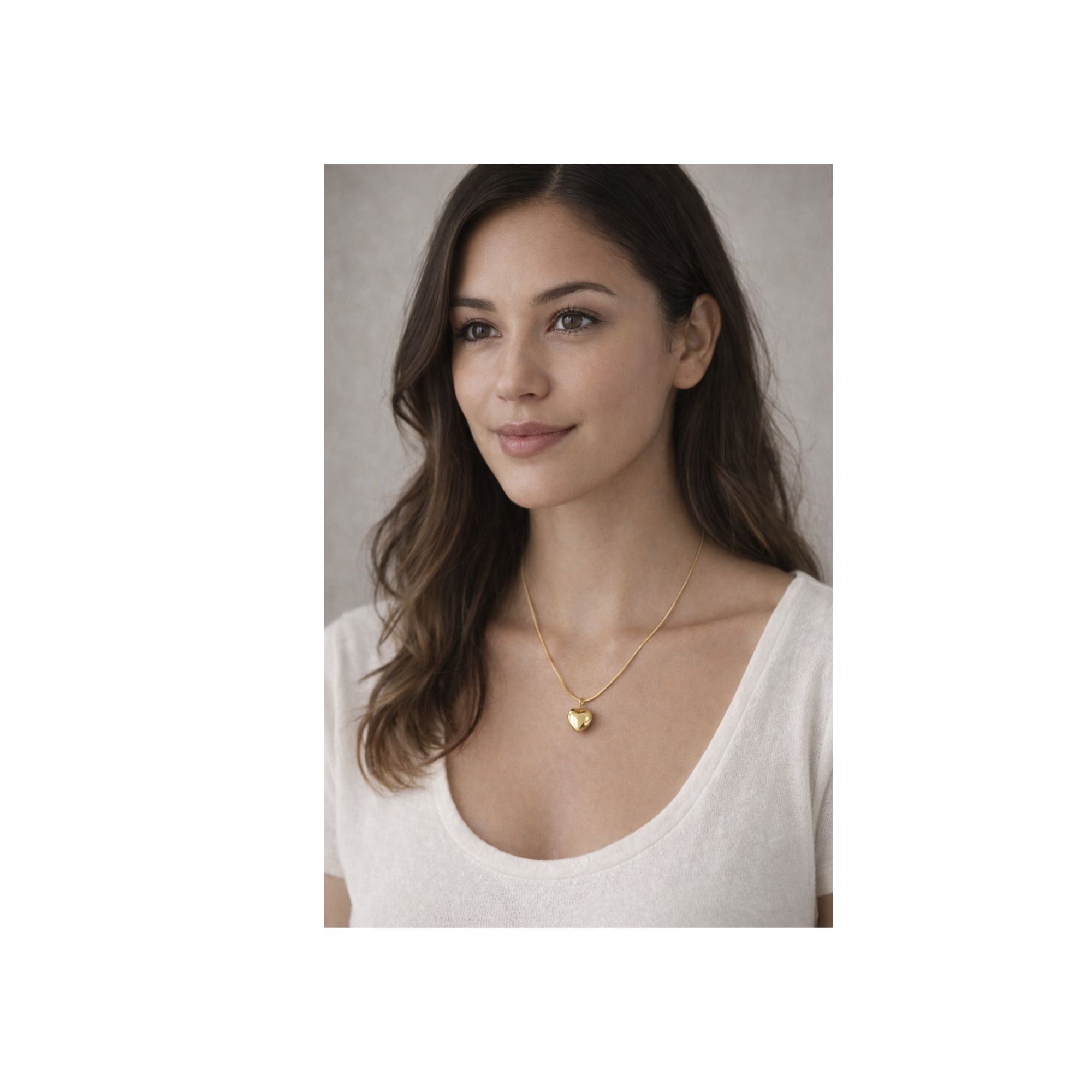 Golden Love Heart Necklace